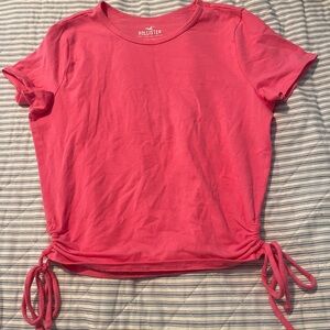 Hollister Pink Baby Tee with Ties